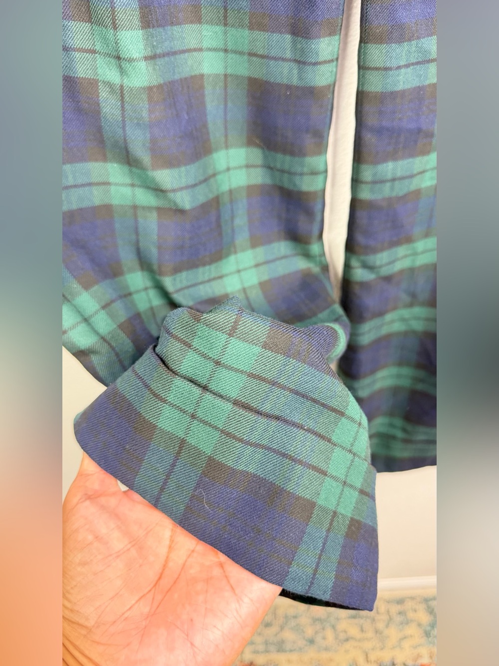 Brooks Brothers Tartan Plaid Wide Leg Trousers Pants Size 4 - Picture 4 of 13